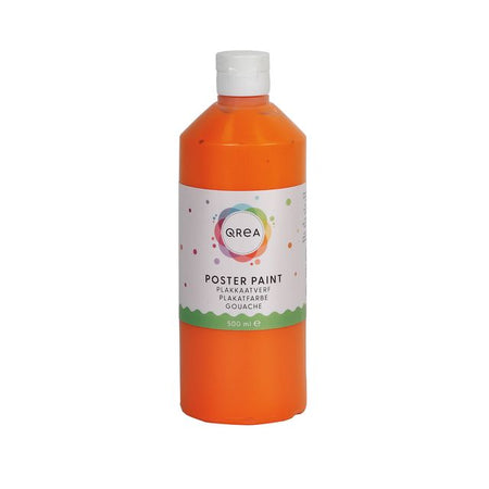 Qrea - Poster paint orange 500ml | 6 pièces