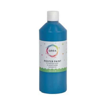Qrea - Peinture pour affiche bleu 500ml | 6 pièces