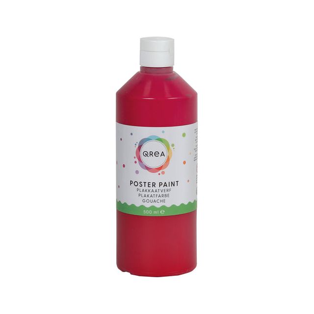 Qrea - Plakkaatverf rood 500ml | 6 stuks