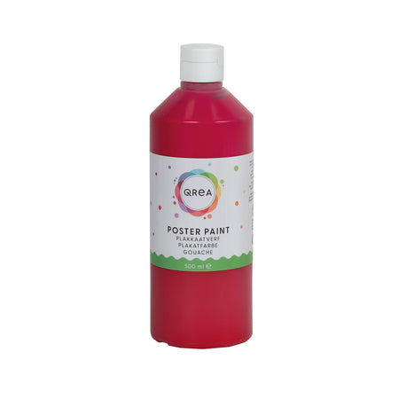 Qrea - Peinture pour affiche rouge 500ml | 6 pièces