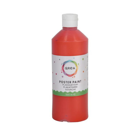Qrea - Gouache rouge clair 500ml | 6 pièces