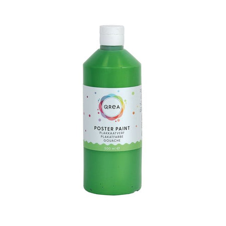 Qrea - Gouache vert moyen 500ml | 6 pièces