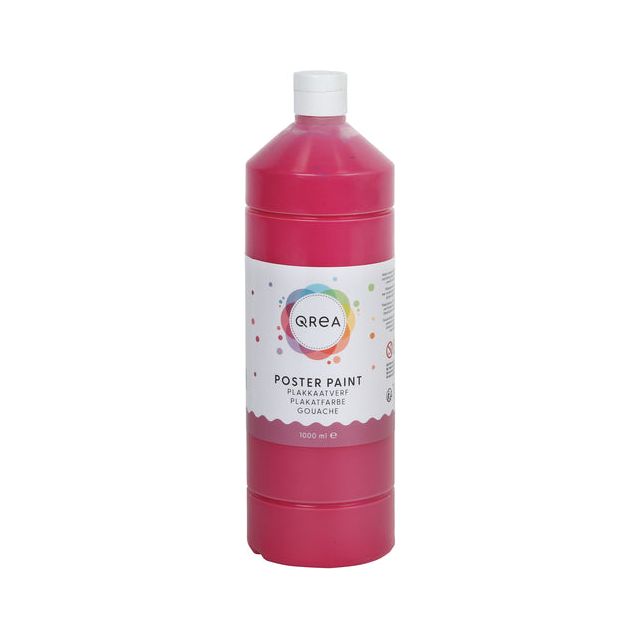 Qrea - Plakkaatverf cyclaam 1000ml | 6 stuks