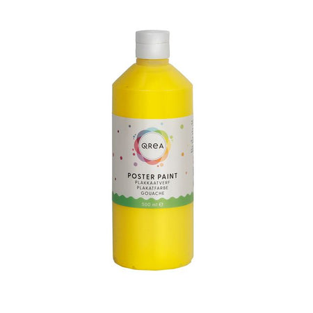 Qrea - Gouache jaune 500ml | 6 pièces