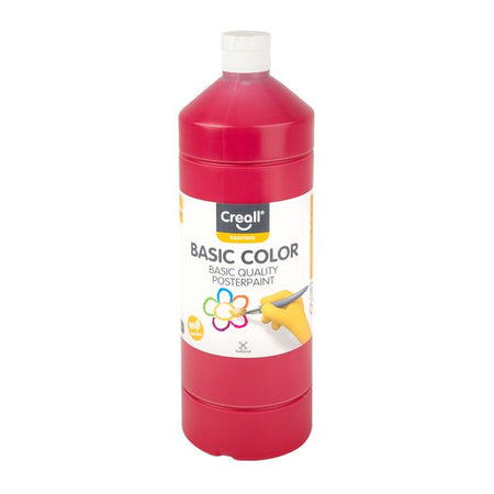 Creall - Peinture pour affiches rouge foncé basique 1000ml