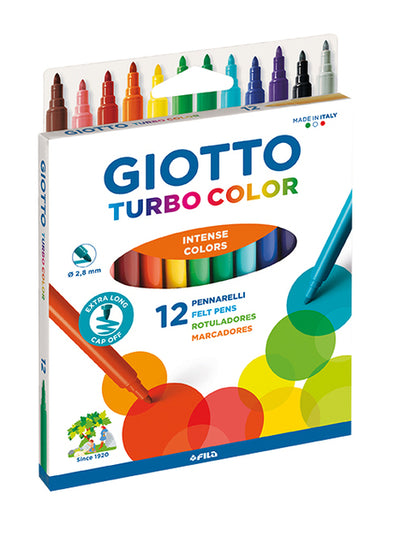 Giotto - Feutre turbo color 12 couleurs