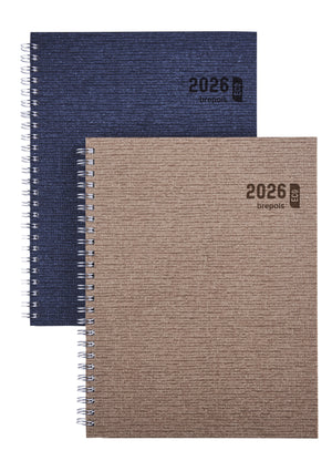 Brepols - Agenda 2026 Ecotiming Kazar 7 jours/2 pages spirale assorti
