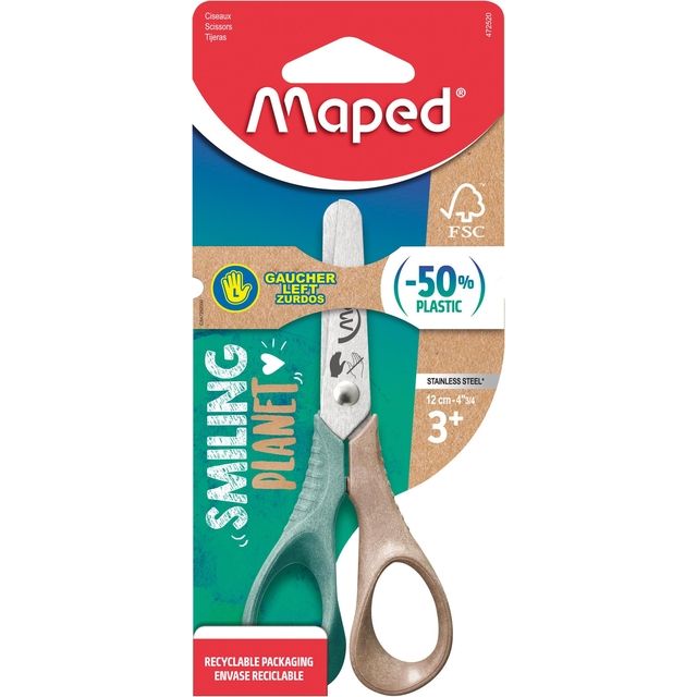 Maped - Ciseaux Smiling Planet 12cm gauche