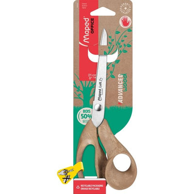 Maped -  Schaar  office advanced wood 21cm links bruin