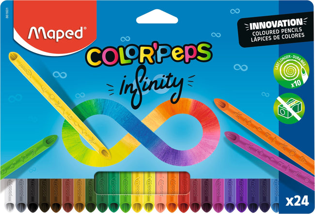 Maped - Crayon de couleur Color'Peps Infinity coffret de 24 couleurs