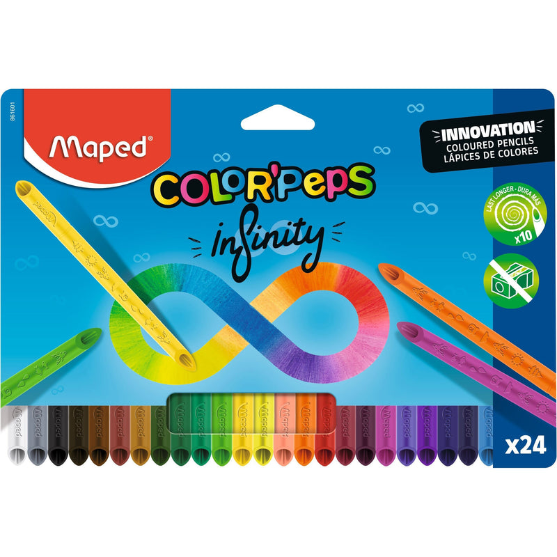 Maped - Crayon de couleur Color'Peps Infinity coffret de 24 couleurs