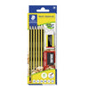 Noris - Crayon HB blister de 6 pièces avec gomme et taille-crayon offert