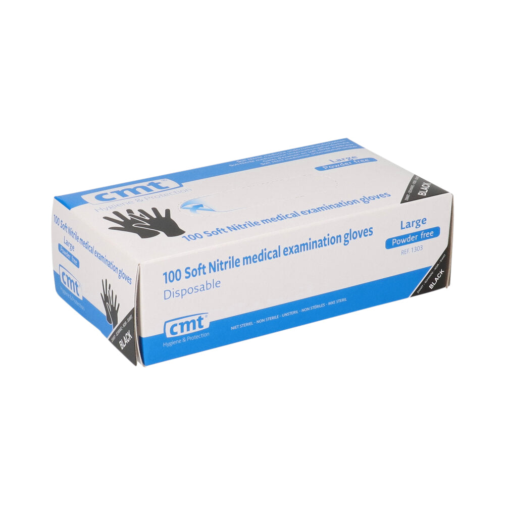 CMT -  Handschoen  l soft nitril zwart | 10 stuks