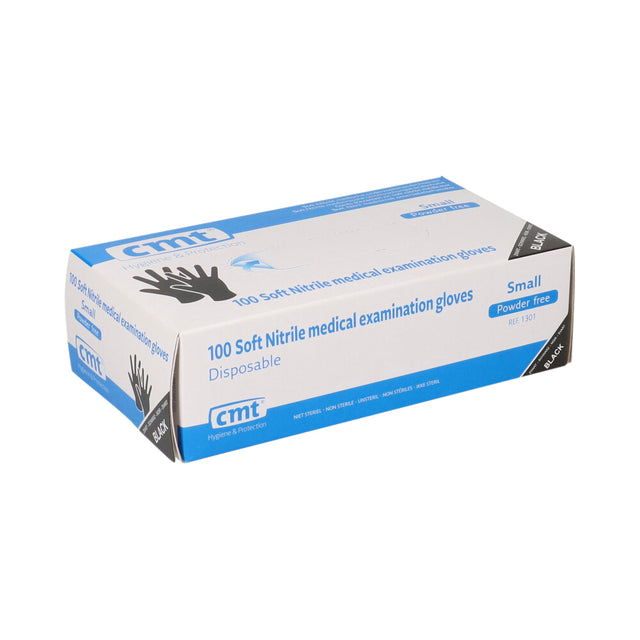 CMT -  Handschoen S soft nitril zwart 100 stuks