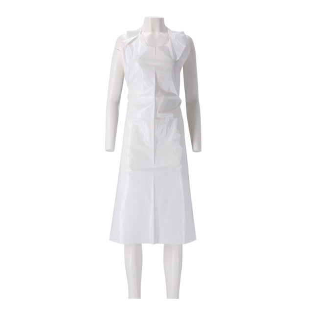 CMT - Tablier 125x80cm 25mu rugueux sur rouleau PE blanc 100 pièces