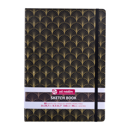Talens Art Creation - Carnet de croquis Art Creation 80 feuilles blanches 140gr 210x297mm art déco | 5 pièces