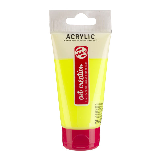 Talens Art Creation -  Acrylverf tac 256 reflexgeel tube 75ml | 3 stuks