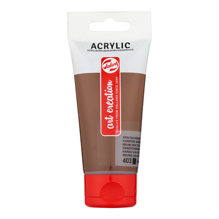 Talens Art Creation - Peinture acrylique Art Creation 403 marron van dijck tube de 75ml | 3 pièces