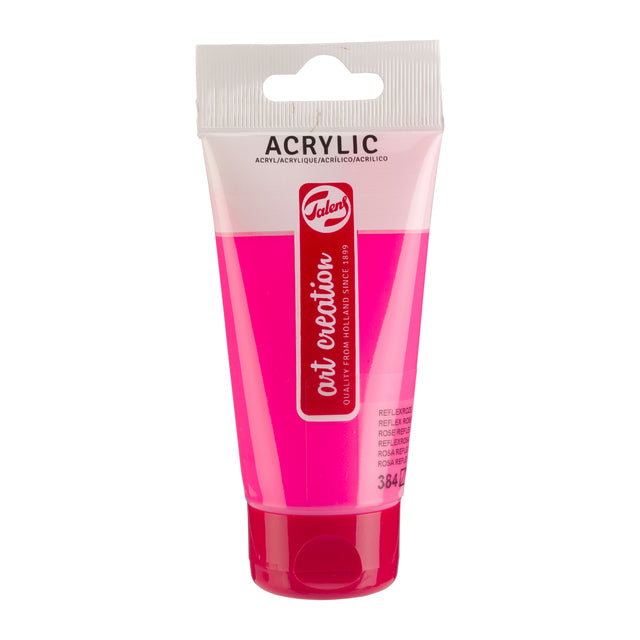 Talens Art Creation - Peinture acrylique Art Creation 384 rose reflex tube de 75ml | 3 pièces