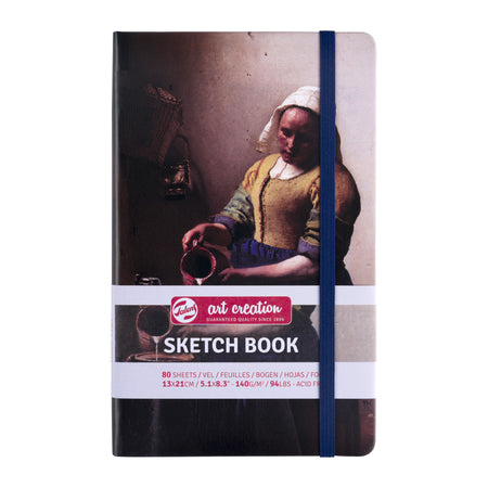 Talens Art Creation - Carnet de croquis Art Creation 80 feuilles blanches 140gr 130x210mm La laitière | 5 pièces