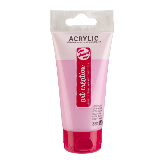 Talens Art Creation -  Acrylverf tac 361 lichtroze tube 75ml | 3 stuks