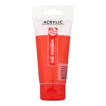 Talens Art Creation – Acrylfarbe Art Creation 396 Naphtholrot, mittlere Tube mit 75 ml | 3 Stück