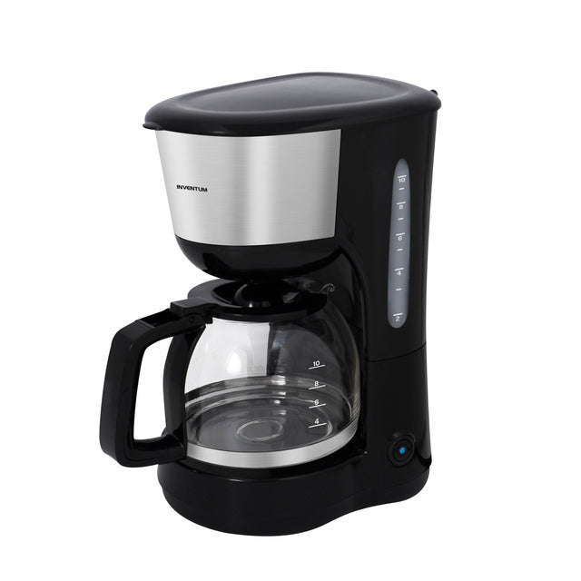 Inventum - Machine à café 1,25 litre noire avec acier inoxydable