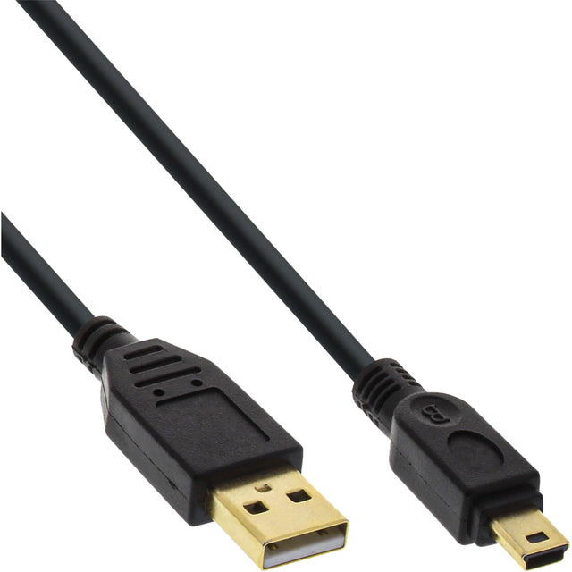 InLine - Kabel USB-A USB mini-B 2,0 M 5pin 2 Meter schwarz