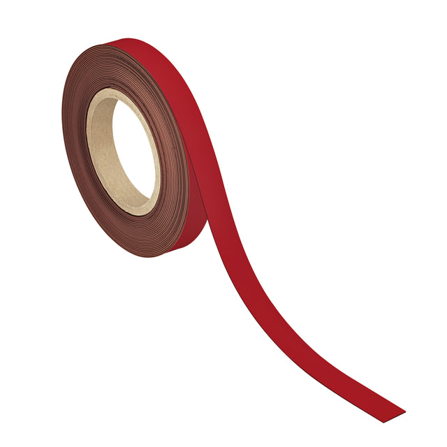 MAUL -  Magneetband beschrijf- wisbaar 10mx20mmx1mm rood
