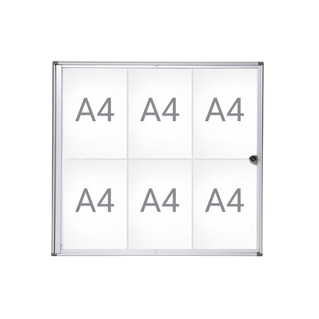 Maul -  Binnenvitrine wand extraslim 6xa4 slot