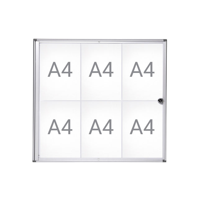 Maul -  Binnenvitrine wand extraslim 6xa4 slot