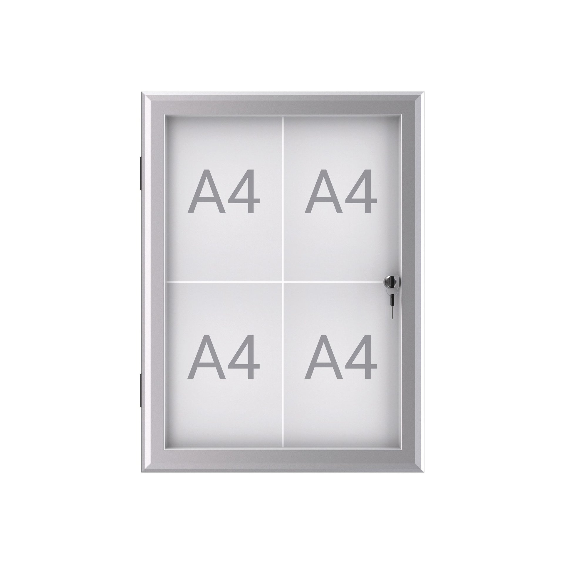 MAUL - Outdoor-Indoor-Displaywand Excite Whiteboard 4xA4 mit Schloss