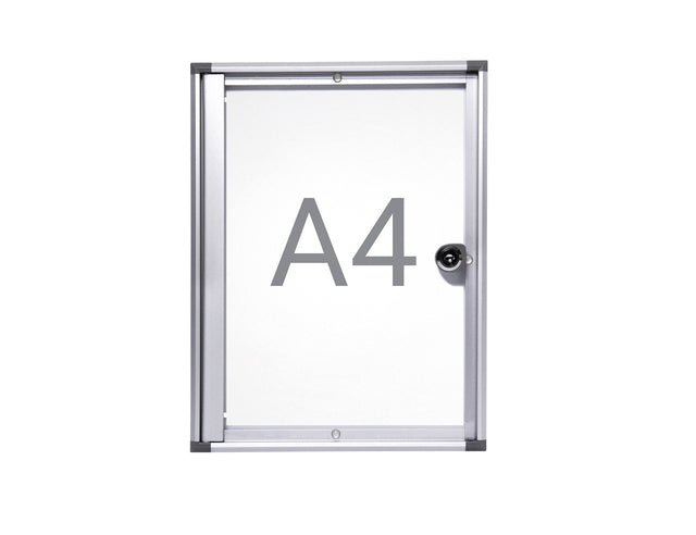 MAUL - Mur d'affichage d'intérieur tableau blanc extra fin 1xA4 avec serrure