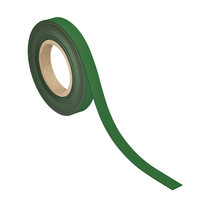 MAUL - Bande magnétique inscriptible - effaçable 10mx20mmx1mm verte
