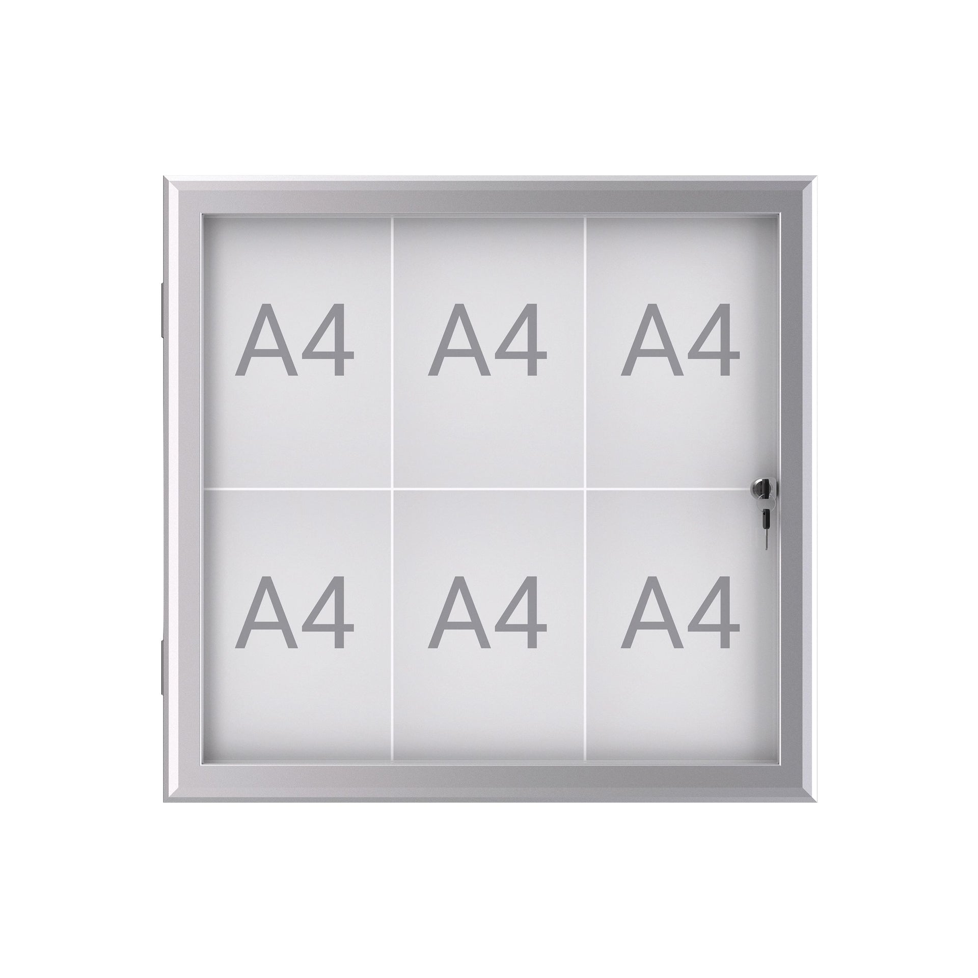 MAUL - Outdoor-Indoor-Displaywand Excite Whiteboard 6xA4 mit Schloss