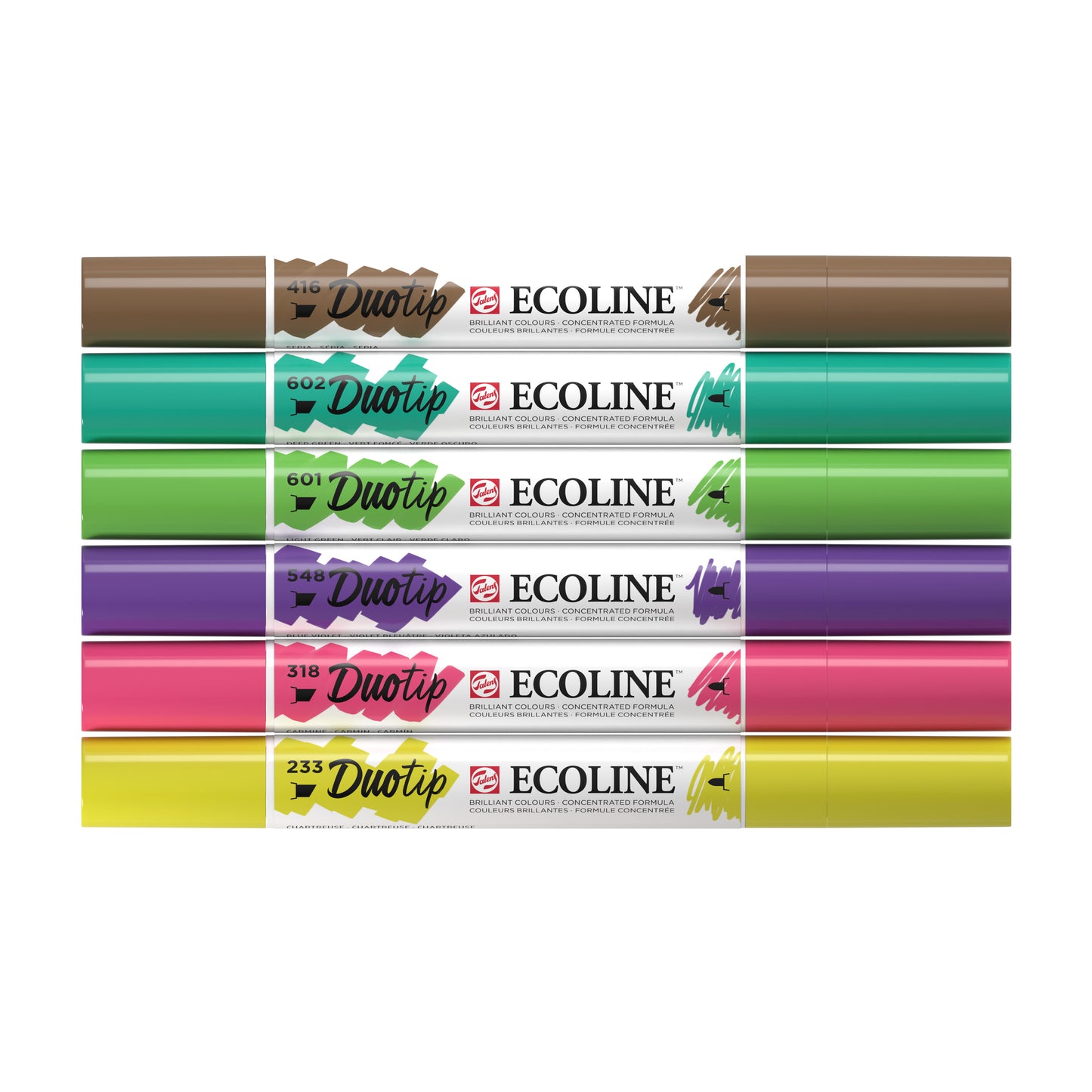 Talens Ecoline -  Duotip ecoline set 6 stuks botanisch