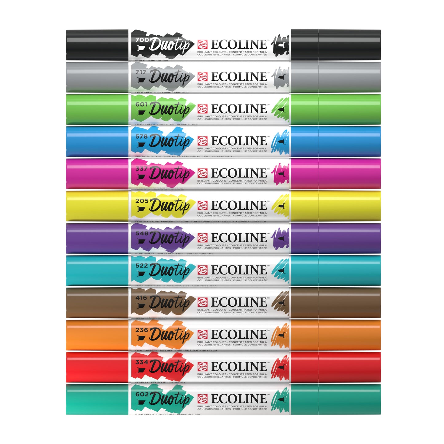 Talens Ecoline -  Duotip ecoline set 12 stuks basis