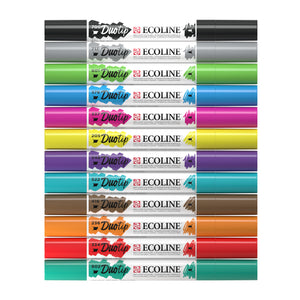 Talens - Duotip Ecoline 12-teiliges Set Basic | 3 Stück