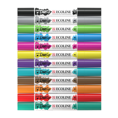 Talens - Duotip Ecoline 12-teiliges Set Basic | 3 Stück