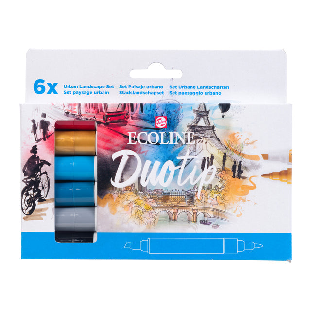 TALENS - Duotip Marker Ecoline Urban Landscape Set 6 Kl | 3 Stücke