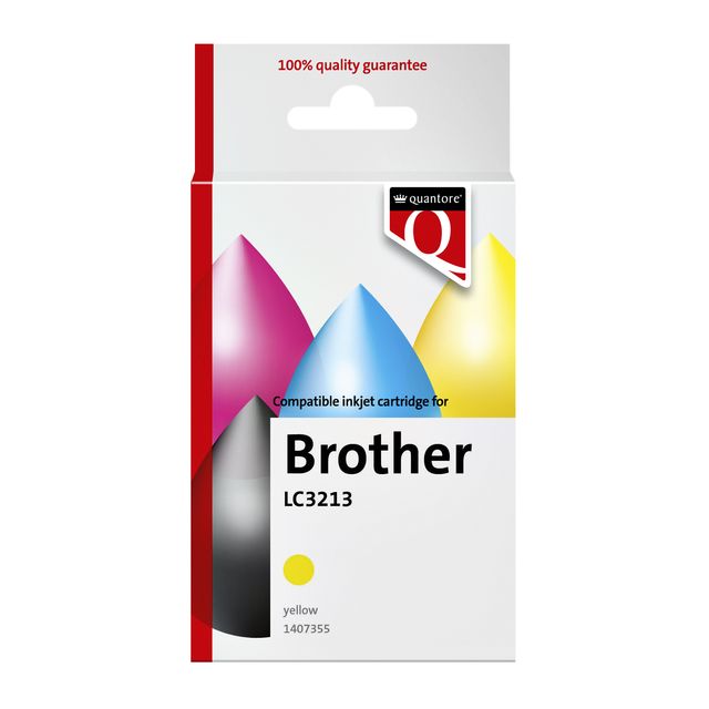 Quantore -  Inktcartridge brother lc3213 geel | 12 stuks