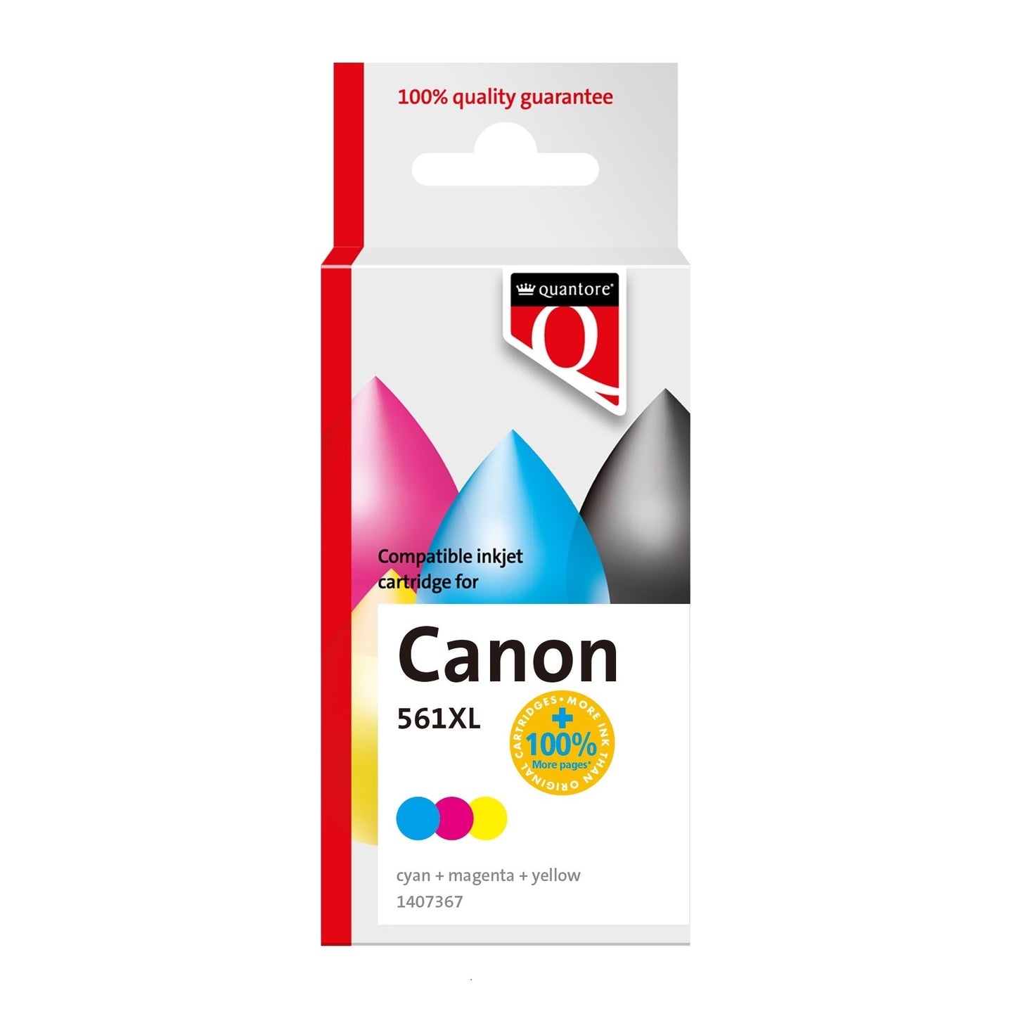 Quantore -  Inktcartridge canon cl561xl kleur | 12 stuks