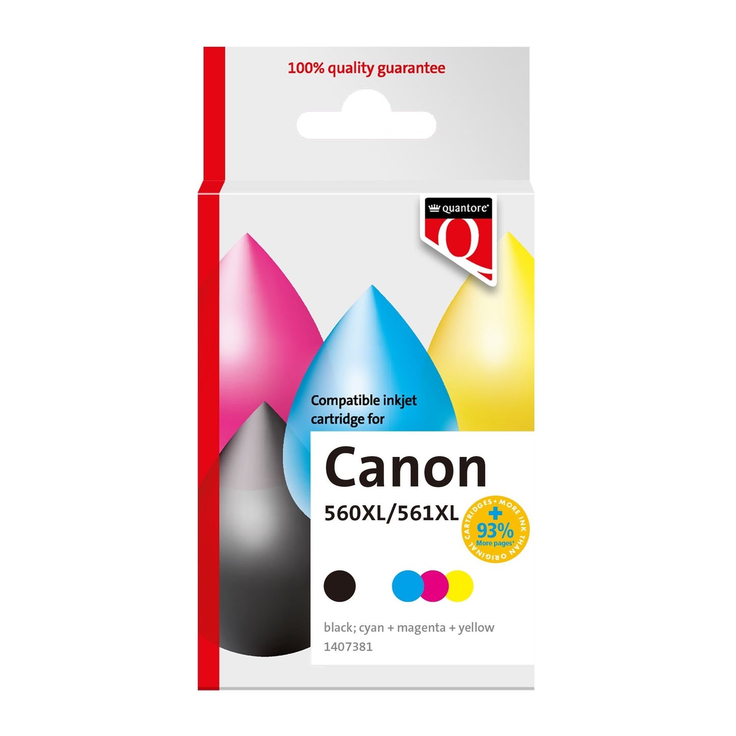 Quantore - Alternative aux cartouches d'encre pour PG560XL CL561XL noir + couleurs