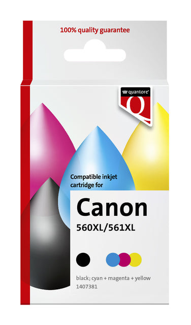 Quantore - Inktcartridge can pg560xl cl561xl zw+ kl | 12 stuks