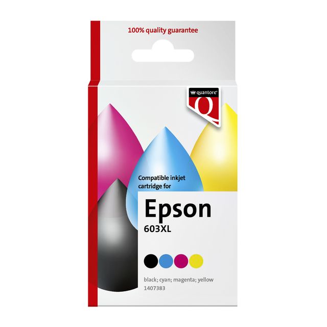 Quantore -  Inktcartridge epson 603xl zwart+3kleur