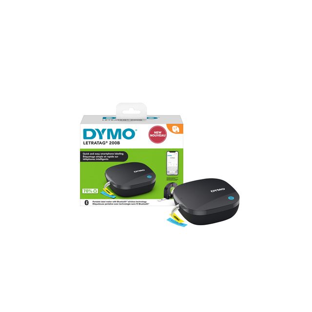 Dymo - Imprimante d'étiquettes LetraTag 200B portable Bluetooth 12mm noir