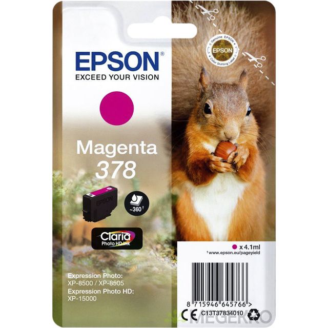 Epson - inktcartridge 378, 360 pagina's, OEM C13T37834010, magenta