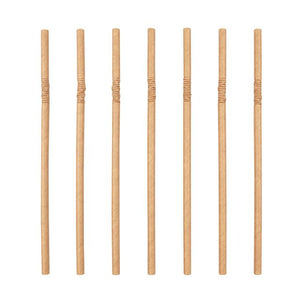 IEZZY Catering und Cate - Trinkhalm aus Pappe biegbar Ø 6x240mm 100% fair 200 Stück braun