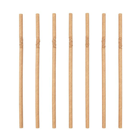 IEZZY restauration et cate - Paille carton pliable Ø 6x240mm 100% équitable 200 pièces marron | 20 pièces