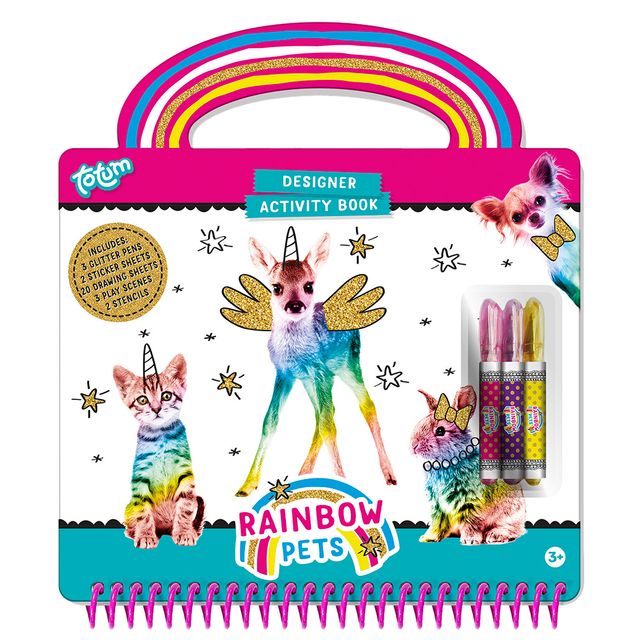 Totum - Cahier d'activités Rainbow Pets designer | 6 pièces
